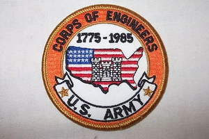 MILITARY CORPS OF ENGINEERS U.S. ARMY 1775-1985  NEW SEW ON NAME PATCH   3 X 3   - Picture 1 of 1