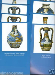 12 STAMPE VASO BROCCA FIASCA CERAMICA CASTELLI CM 12 X 21 - Picture 1 of 1