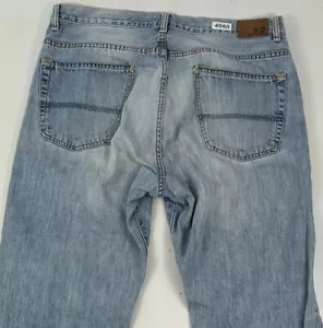 Pantalones de mezclilla holgados calce suelto Y2K X2 para hombre 36x32 azul desgastado lavado claro - Imagen 1 de 15