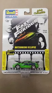 Revell Die-Cast Mitsubishi Eclipse Green Fast And Furious #100 Opening Hood 1:64 - Picture 1 of 1