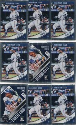 LOT (13) 2018 DONRUSS OPTIC ROBINSON CANO SEATTLE MARINERS BASEBALL - 204 Foto 1 de 2