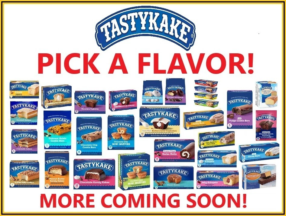 〽️New Limited Edition ALL Tastykake CHOOSE A FLAVOR Variety Pastries Cakes Buns - Image 1 of 1