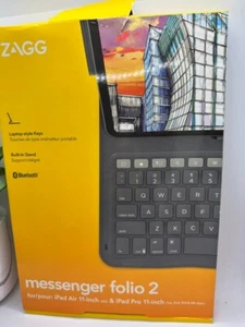 ZAGG Apple iPad Air 3 Keyboard Messenger Folio 2 - Charcoal - Picture 1 of 3
