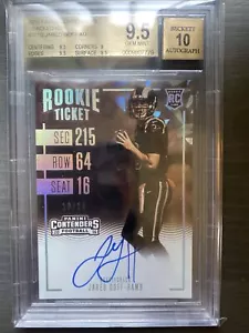 2016 Panini Contenders Cracked Ice Jared Goff Rookie Ticket  BGS 9.5 JRSY #16/24 - Picture 1 of 3