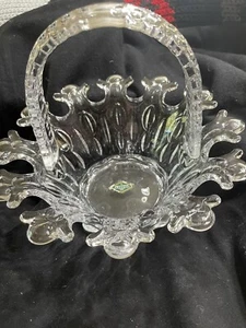Shannon Hand Crafted Crystal Designs Of Ireland Crystal Basket - Picture 1 of 7