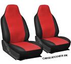 MG Roadster - Luxury RED &amp; BLACK Leatherette Car Seat Covers - 2 x Fronts