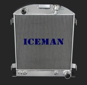 3 Row Aluminum Radiator Fit 1933-1938 34 Ford High Boy Chevy Engine Model 81 A - Bild 1 von 9
