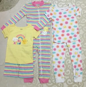 Little Me Girl's (1) Pajamas Zip Sleeper (2) Bottoms (2) Tops, Set 5 Pieces, 4T - Picture 1 of 10