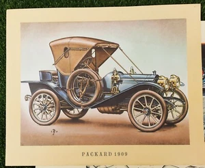 Auto Packard 1909 Oldtimer Kunstdruck Vintage Car Plakat Poster Bild 37,5x30,5cm - Bild 1 von 7