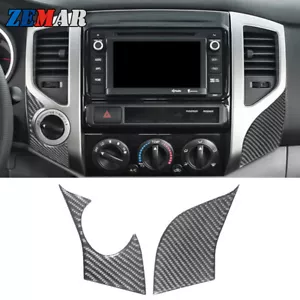 Carbon Fiber Center Air Vent Outlet Side Cover Trim For Toyota Tacoma 12-15 4WD - Foto 1 di 10