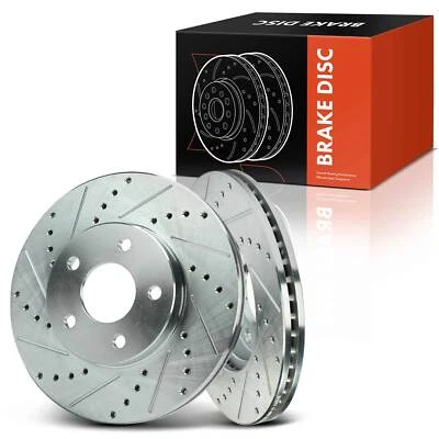 2x Front Drilled Brake Rotors for Chevrolet Cobalt	 2007-2010 L4 2.2L Pontiac G5 - Image 1 of 4