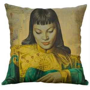 New LADY OF THE ORIENT Print Cushion Cover - Tretchikoff Mid Century must have   - Picture 1 of 4
