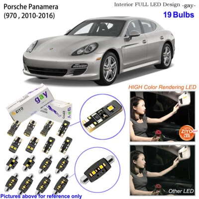 Kit de luz interna de LED de luxo 19 lâmpadas brancas para 970 2010-2016 Porsche Panamera - Imagem 1 de 4