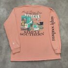 Simply Southern Heckklappe Shirt Größe L South Pride rosa Hund Jeep