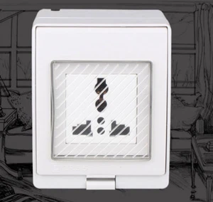 Impermeable YRL-S IP55 16A enchufe único enchufe enchufe tormenta conmutado exterior universal - Imagen 1 de 7