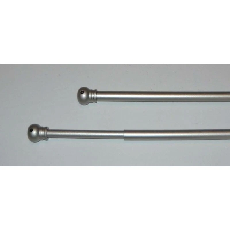 2 bacchette tende 60x80 bacchetta asta aste tenda in metallo ARGENTO SATINATO - Immagine 1 di 1