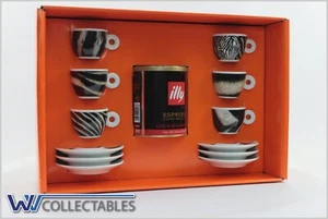 Illy Art Zebra Roberta Pietrobelli 6 tazas de café espresso nuevas. 1999 - Imagen 1 de 8
