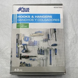 Ganchos y perchas de montaje de clavija Blue Hawk 0267955, 43 piezas caja dañada - Imagen 1 de 8