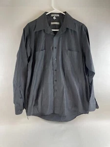 Geoffrey Beene Shirt Men's 16.5 34/35 Gray Long Sleeve Button Up Two Pockets - Picture 1 of 9