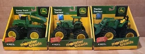 JOHN DEERE Monster Tread Toy Lot Of 3 Tomy/ Ertl Diecast Body - Picture 1 of 8