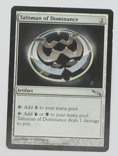 MTG Magic the Gathering - Mirrodin Talisman of Dominance in Used Condition