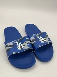 Los Angeles Dodgers ISlide Slide Sandals - Blue Camo Size 11/12 - Picture 1 of 10