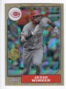 2022 Topps Chrome #87BC-16 JESSE WINKER 1987 Topps 35th Anniversary Insert - Picture 1 of 2