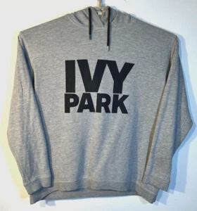 IVY PARK Size Large Grey Fleece Pullover Graphic Hoodie - Picture 1 of 5