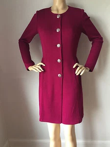 NUEVO ST JOHN TEJIDO TALLA 4 BURDEOS BURDEOS SANTANA TOPPER LANA RAYON - Imagen 1 de 6