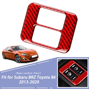 For Subaru BRZ Toyota 86 2013-20 Carbon Fiber Center Console Heating Button Trim - Picture 1 of 5