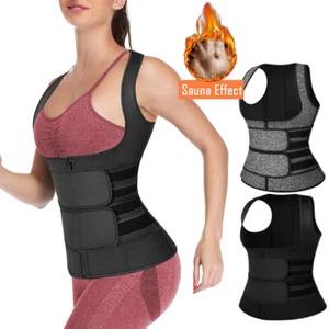 Chaleco de sauna para sudor para mujer Entrenador de cintura Modelador de cuerpo Chaleco Cinturón ajustador de compresión - Imagen 1 de 24
