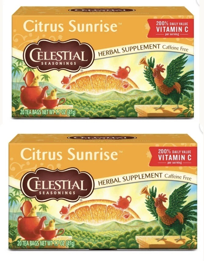 Celestial Seasonings Tea Herbal Citrus Sunrise 20 Count