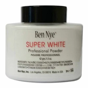 Ben Nye Super White Authentic Face Powder,NEW TALC FREE formula 1.2 oz / 35 GR - Picture 1 of 1