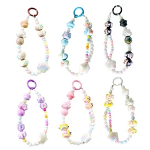 Colorful Beaded Phone Strap String Handmade Crystal Wrist Lanyard Charm for Bags - Picture 1 of 14