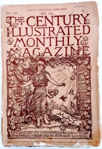 1885 The Century Revista Mensual Ilustrada Primera Edición Estilo Pulpa de la Guerra Civil - Imagen 1 de 13
