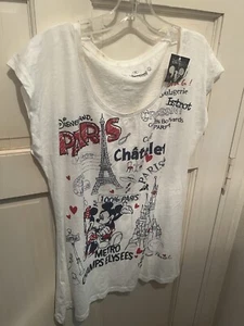 Disneyland Paris Mickey And Minnie Women Shirt XL Brand new - Picture 1 of 5
