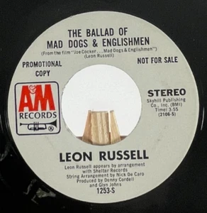 LEON RUSSELL 45 RPM THE BALLAD OF MAD DOGS & ENGLISHMEN PROMO—VG+ - Imagen 1 de 4