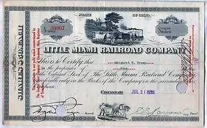 Certificato azionario Little Miami Railroad Company - Foto 1 di 1