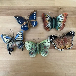 Ceramic Butterfly Magnets Set Of 5 - Picture 1 of 6