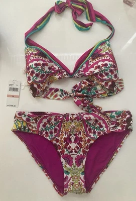 CONJUNTO FLORAL BIKINI RED TRINA TURCO JARDÍN HAWAIANO 2 PIEZAS TALLA 10 RET $186 NUEVO Foto 1 de 4