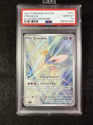 2024 Pokemon SFA EN Shrouded Fable 071/064 Cresselia Illustration Rare PSA 10 - Image 1 of 2