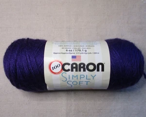 CARON Simply Soft, Purple, 6 oz, 315 yds, 100% Acrylic, No Dye Lot - Picture 1 of 7