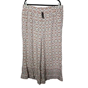 NEW Torrid 1 Short Pull-On Wide Leg Stretch Challis High-Rise Pant Boho Coastal - Picture 1 of 4
