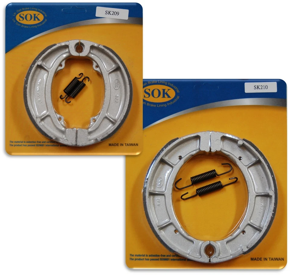 ZAPATOS DE FRENO DELANTEROS Y TRASEROS + Muelles aptos para YAMAHA YZ 250 1974-1979 YZ250 Foto 1 de 1