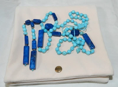 Nuevo con bolsa - Collar ajustable Lola Rosa Turquesa y Lapislázuli Foto 1 de 4