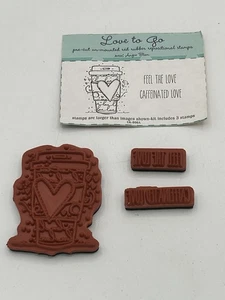 Unmounted Repositionable Red Rubber Stamp by Unity Stamp Co - "LOVE TO GO" BN! - Picture 1 of 2