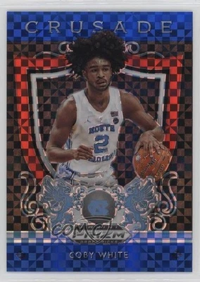 2019-20 Panini Prizm Draft Picks Crusade Red & Blue /99 Coby White #61 Rookie RC - Image 1 of 2
