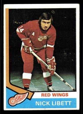 1974-75 Topps Nick Libett #193 - Detroit Red Wings - Image 1 of 2