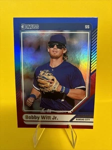 2024 Panini Donruss Baseball Bobby Witt Jr. #1 Red and Blue Parallel - Bild 1 von 2