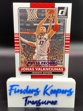 JONAS VALANCIUNAS~2014-15 DONRUSS BASKETBALL PURPLE PRESS PROOF #48/199~RAPTORS